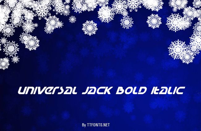 Universal Jack Bold Italic example